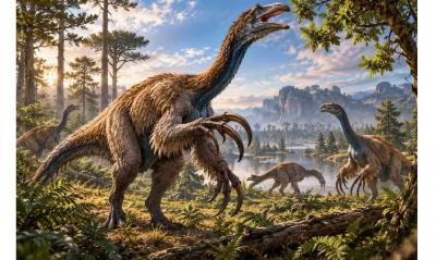 Descobren na China un estra&ntilde;o dinosauro de m&aacute;is de 3,6 metros con enormes garras e decenas de dentes