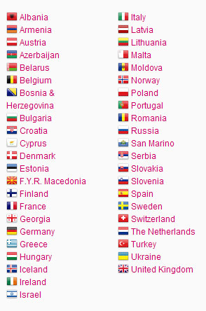 Paises participantes en Eurovisión 2011